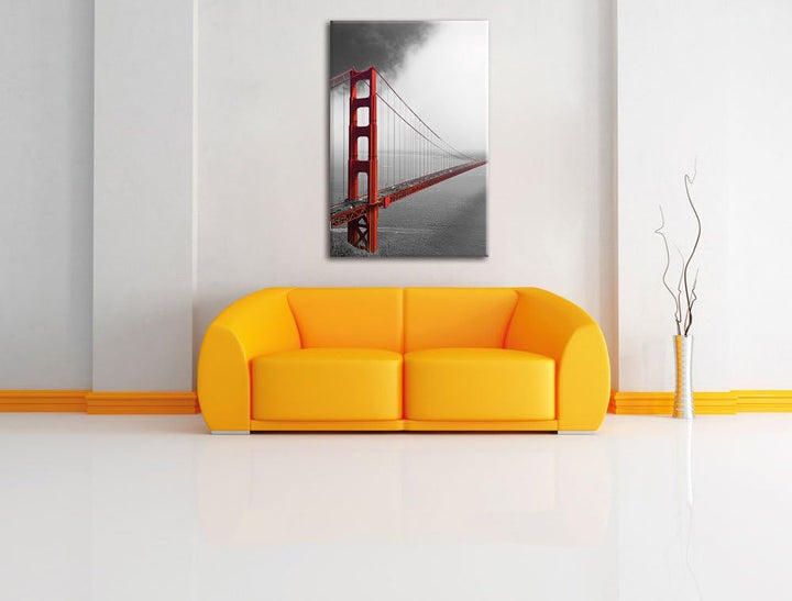 Pixxprint Golgen Gate Bridge in San Francisco als Leinwandbild/Grösse: 120x80 cm/Wandbild/Kunstdruck