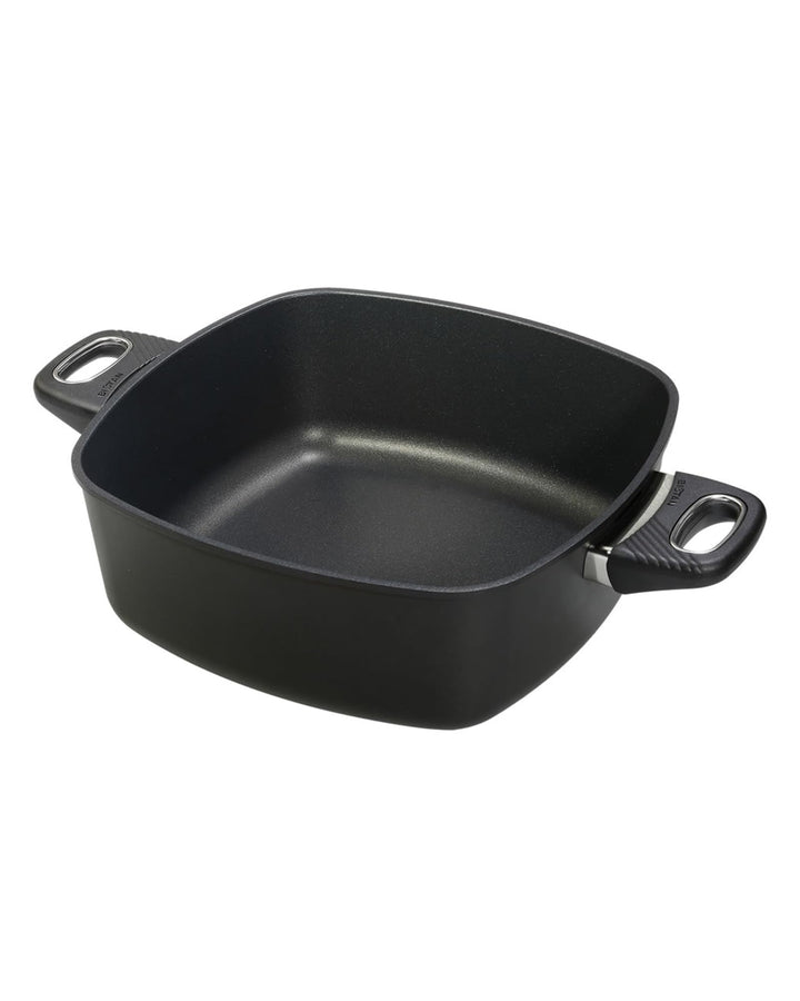 Original Gundel GUSS-QUADRAT-TOPF, 28 x 28 cm, Höhe 10,5 cm, Viereckpfanne Biotan-Oberfläche, backof