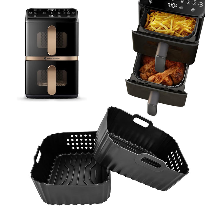 Silikonform Heissluftfritteuse Zubehör für Philips Airfryer 4000 Series Stacked Dual Basket 10L, Acc