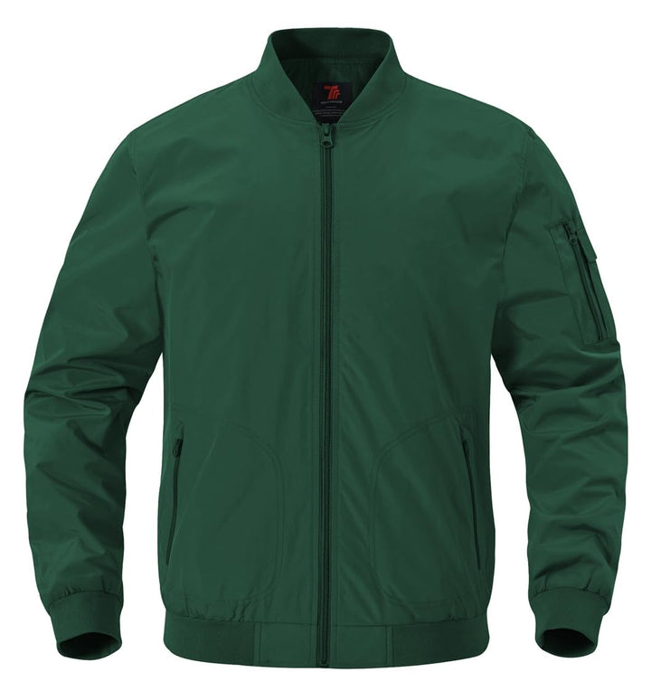 YSENTO Herren Bomberjacke Leichte Übergangsjacke Blouson Windbreaker Stehkragen Baseball Fliegerjack