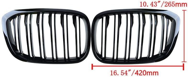 Gangying G01 Nieren Schwarz,Kühlergrill für BMW X3 G01 2018-2021 X4 G02 2019-2021 X3 Grill x4 Grill