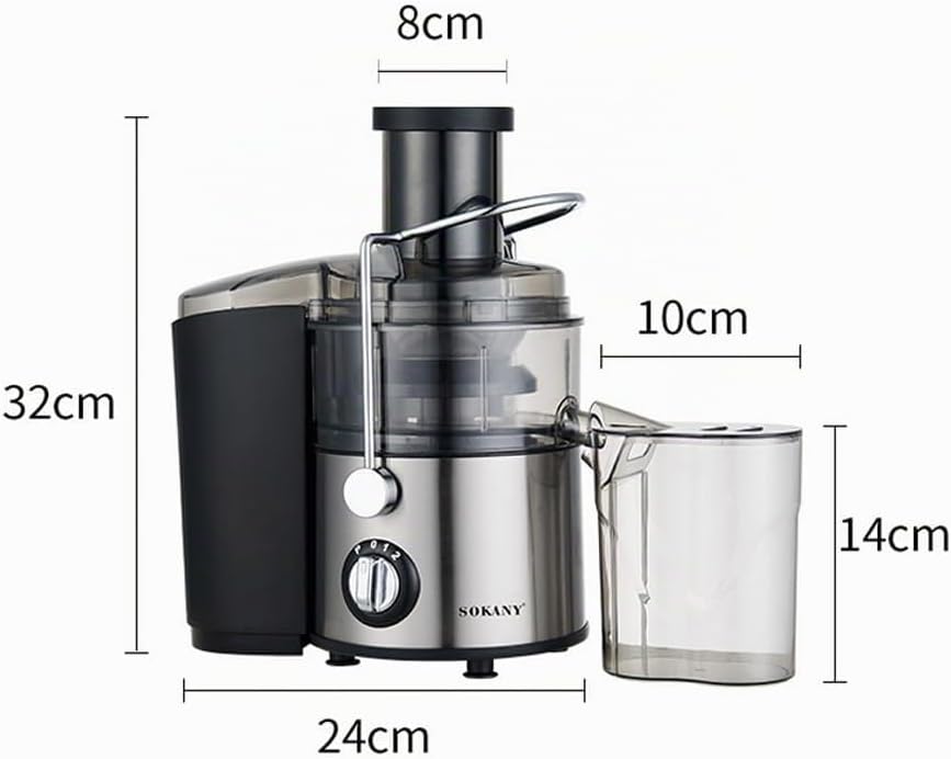 SOKANY 800W Entsafter Gemüse und Obst, Quick Juicer mit optimierter Saftausbeute, Grosse 65 mm Einfü