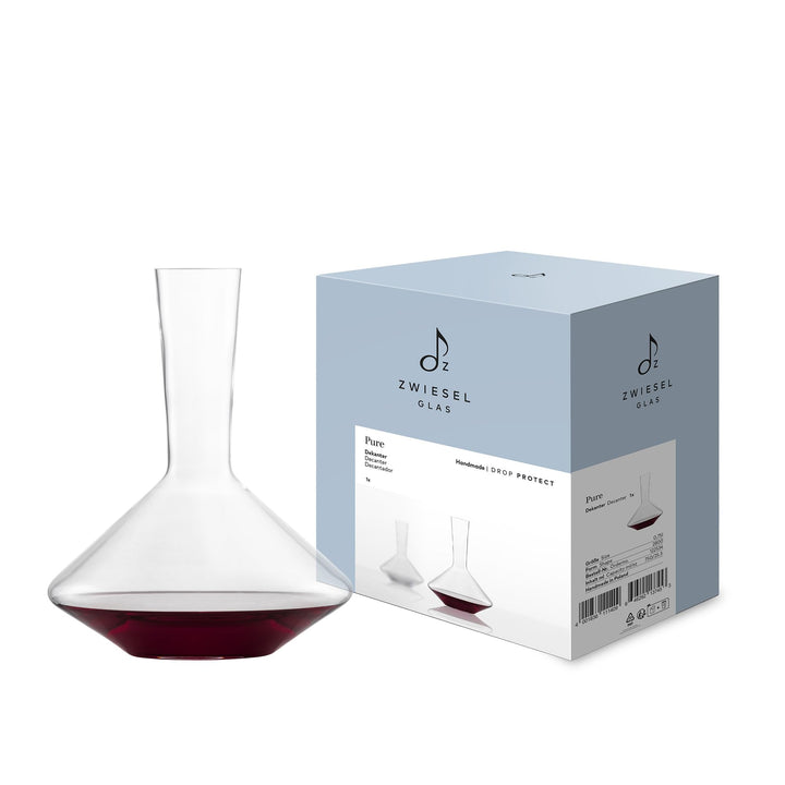 Zwiesel Glas Rotwein Dekanter Pure (1 Stück), edle Karaffe für Rotwein mit Drop Protect Technologie,