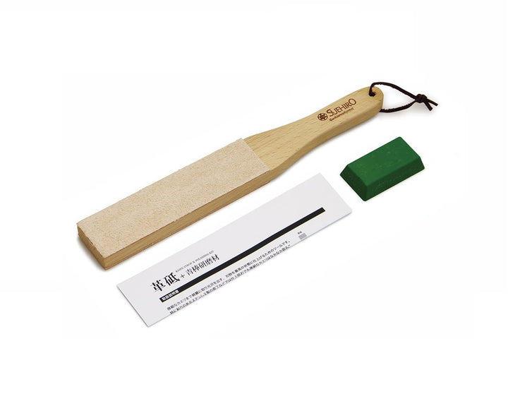 Suehiro Japanisches Schleifband, Leder, mit Polierset, 31 cm, für Küchenmesser