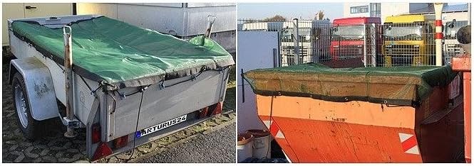 Anhänger- und Containernetz 3,50 x 5,00 m grün Typ 76350500, 3,50 x 5,00 m