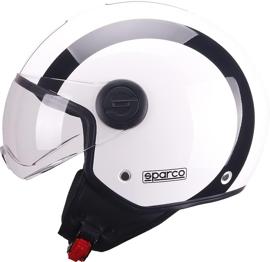 Sparco Riders SP601 Demi-Jet Motorradhelm, Scooter Helm ECE 22.06 Homologiert, Demi-Jet Helm mit Ant