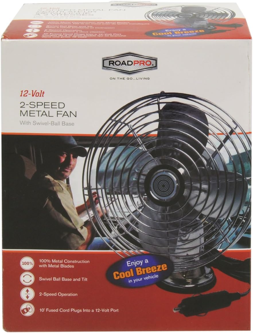 RoadPro C3208 Hochleistungsventilator aus Metall, 12 V, 15,2 cm