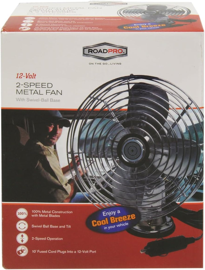 RoadPro C3208 Hochleistungsventilator aus Metall, 12 V, 15,2 cm