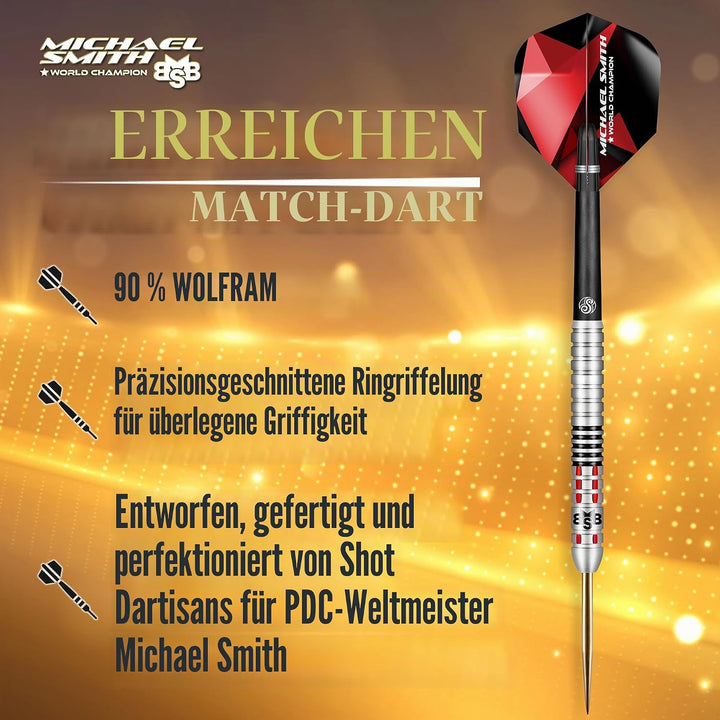 Shot! Steel Darts Michael Smith Bully Boy Achieve Matchdart 90% Tungsten Steeltip Darts Steeldart Ho