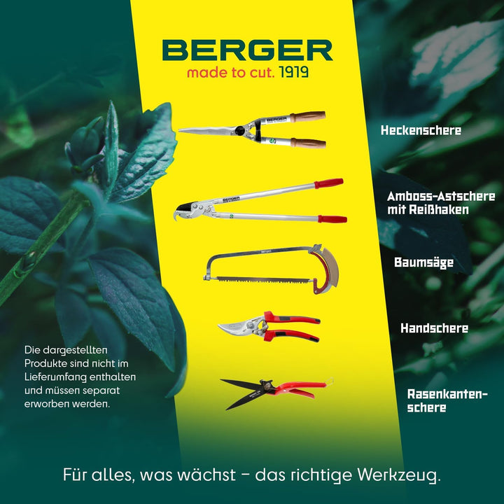 Berger Astsäge 64750 mit auswechselbarem Sägeblatt inklusive Schutzköcher, Länge: 30 cm Astsäge 30 c