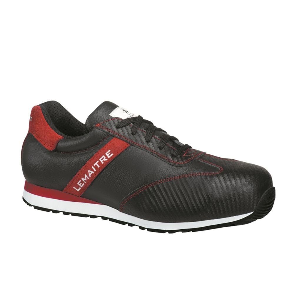 Lemaitre BENS30NR42 BEN S3 Sicherheitsschuhe, Schwarz/Rot, Grösse 42 39 EU, 42 EU