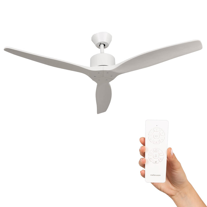 Mellerware - Deckenventilator mit Brizy-Fernbedienung! | 45 W | 6 Geschwindigkeitsstufen | extrem le