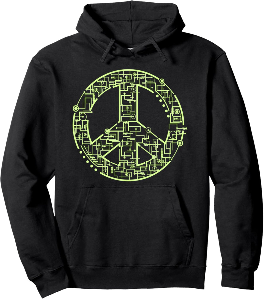 Weltfriedenssymbol Cyber Security Geschenk Kryptographie Pullover Hoodie