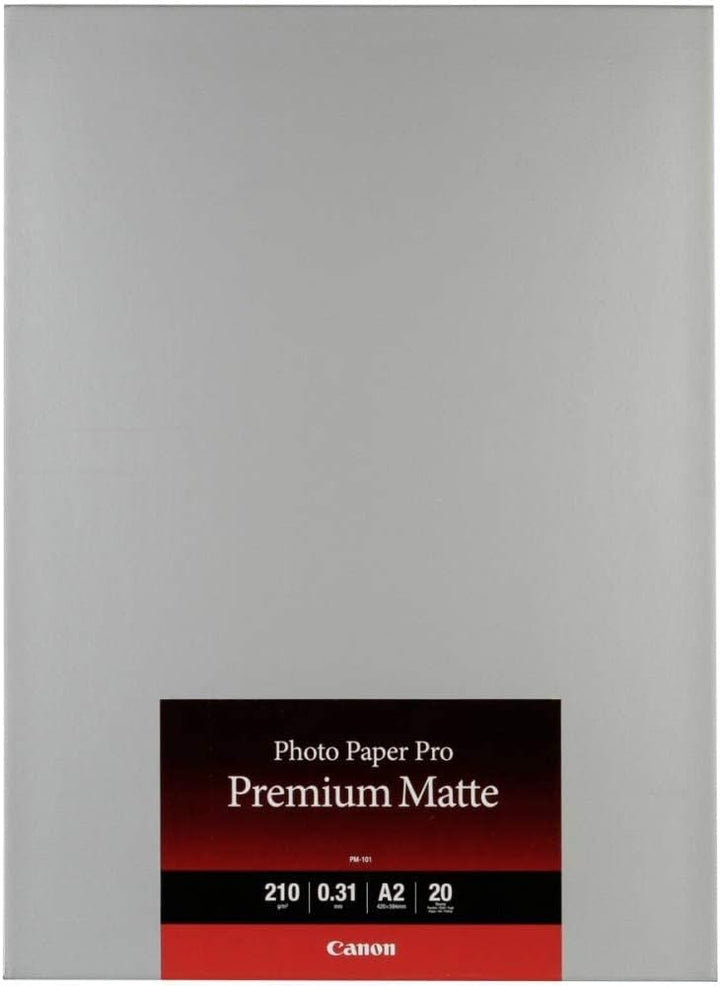 Canon Fotopapier PM-101 Premium matt - DIN A2, 20 Blatt (210 g/qm) für Tintenstrahldrucker 2511819,