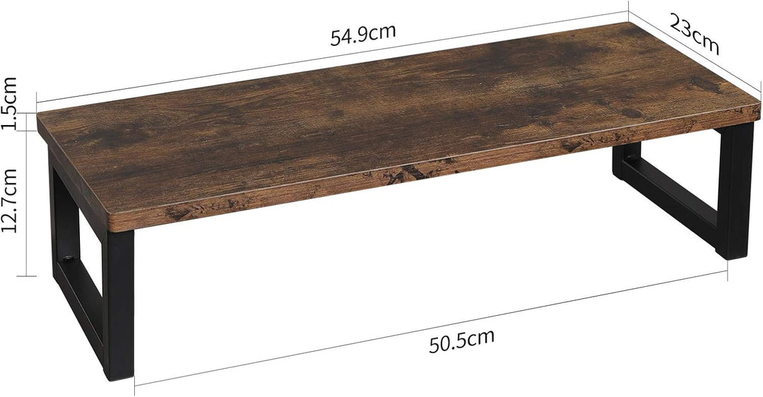OROPY Vintage Monitorständer aus Holz, Bildschirmerhöhung, für Laptop, Computer, Notebook, iMac, PC,