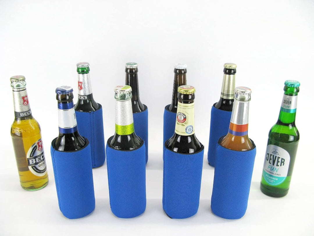 6X Bierkühler für 0,33L Flaschen in Blau. Getränkekühler- Flaschenkühler für alle genormten Bierflas