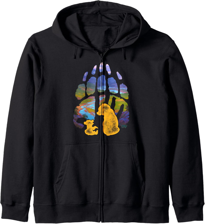 Disney Brother Bear Kenai Koda Paw Silhouette Kapuzenjacke