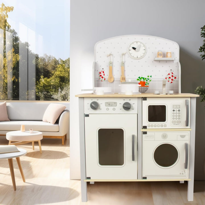 Spielküche für Kinder 3-8, hölzerne Kinder Spielen Küche Playset Chef Pretend Play Set für Kleinkind