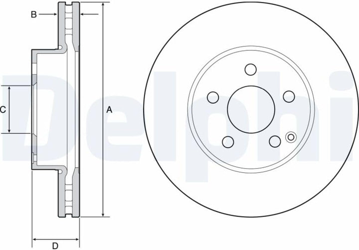 Delphi Bremsscheiben Set Vorne Belüftet Ø 295Mm | 2X Bg4945C
