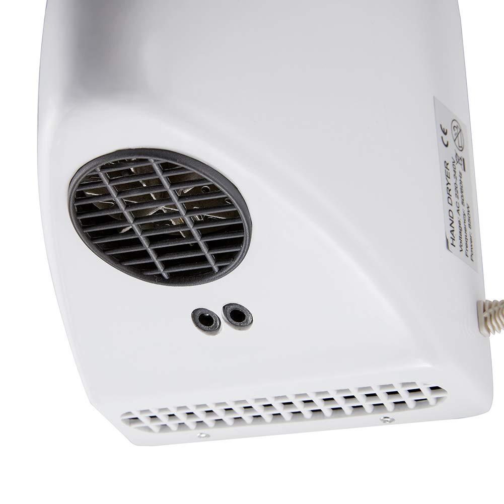 Bakaji Secador de Manos Eléctrico Automático secador de Aire Caliente de Pared - Baño Rápido con Sen