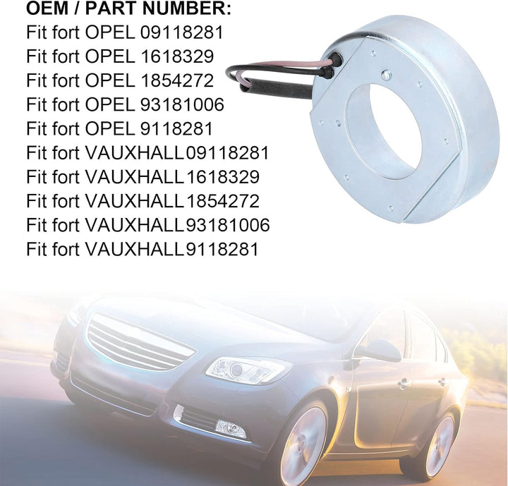 Kompressorkupplung, Magnetkupplung Kompressorspule Klimaanlage Ersetzt 1854272 Passend für Opel Astr