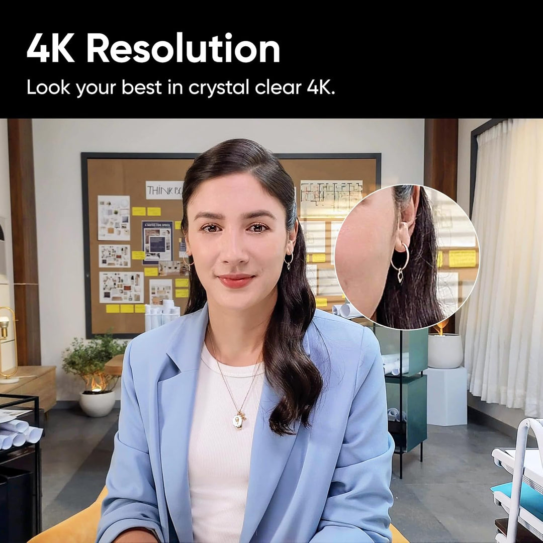 Insta360 Link mit offiziellem Aufkleber-Set - PTZ 4K Webcam, AI-Tracking, Gestensteuerung, HDR, Raus