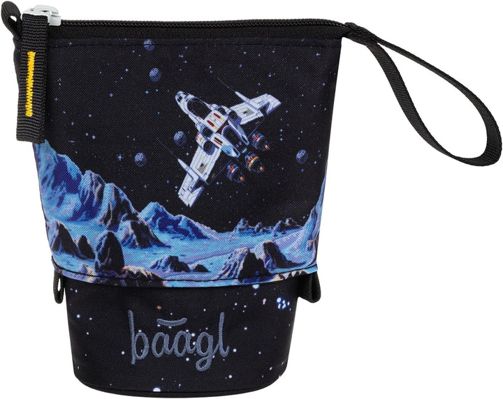 Baagl Federmäppchen Schulmäppchen Schreibwaren Jungen - Pixel Space | Dieses robuste Stifteetui für