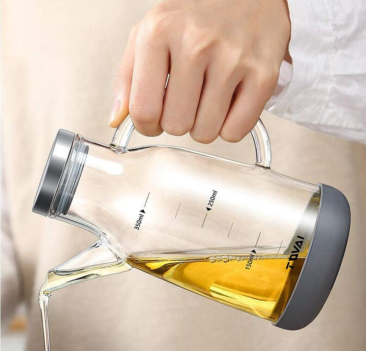 XiaoShenLu Essig und Ölflasche, Ölspender und Hohes Borosilikatglas Olivenöl Flasche Behälter für BB