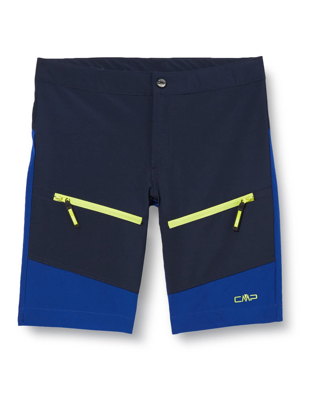 CMP Unisex Kinder Pants Stretch-Bermudashorts für Kinder 128 Schwarz Blau, 128 Schwarz Blau