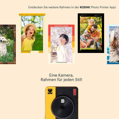 Kodak Mini Shot 3 Retro Weihnachtsgeschenke 4PASS 2-in-1-Sofortbildkamera und Fotodrucker, Tragbar (