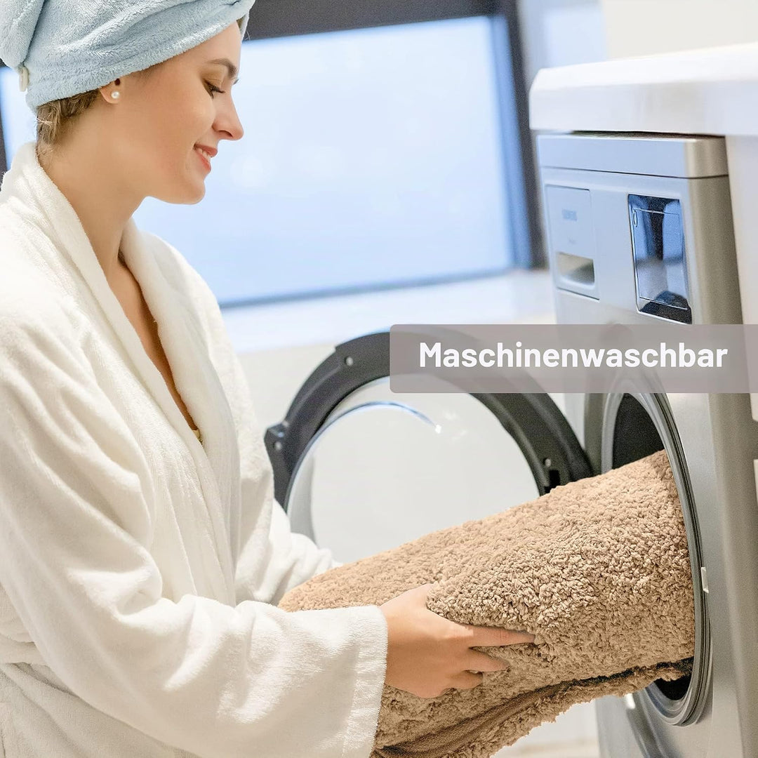 VANZAVANZU Badematte rutschfest Badteppich Extra Lange Verdickt Badezimmerteppich Weich Badeteppich