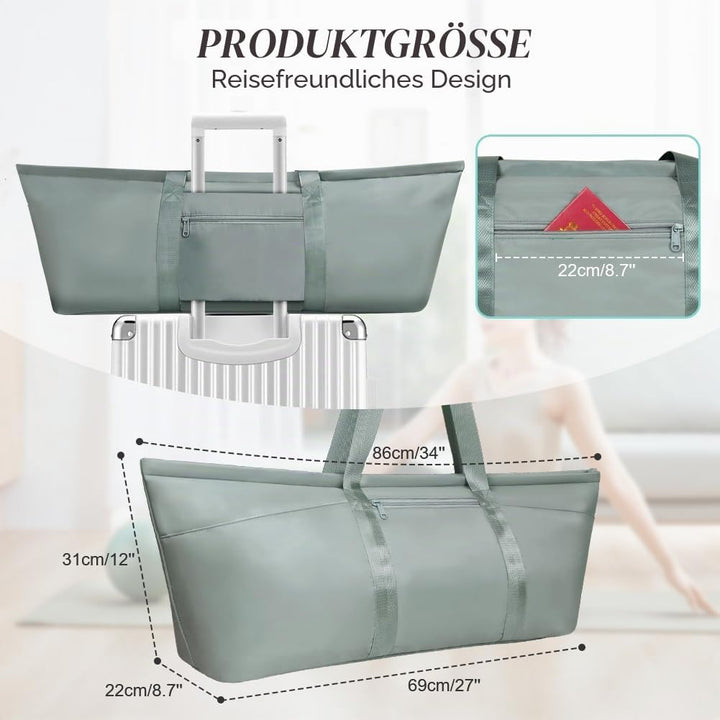 Sporttasche Damen, Gross Yogatasche, Yogamatte Tasche, Sporttasche Damen mit Nassfach &amp; Schuhtasche,
