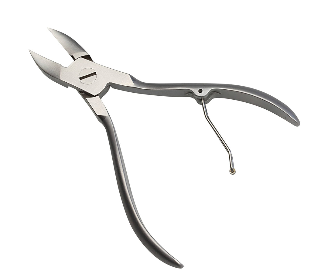 by Hans Kniebes - 11 cm Nagelzange mit Umlegfeder - Präzises Schneiden dicker Nägel - rostfreier Ede