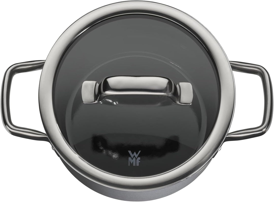 WMF Fusiontec Mineral Kochtopf klein 16 cm, Glasdeckel, Fleischtopf Induktion 1,3l, High-Tech Kerami