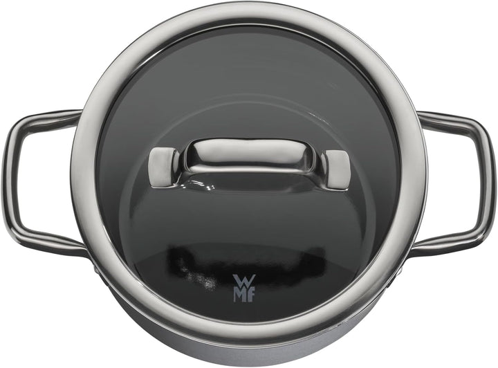 WMF Fusiontec Mineral Kochtopf klein 16 cm, Glasdeckel, Fleischtopf Induktion 1,3l, High-Tech Kerami
