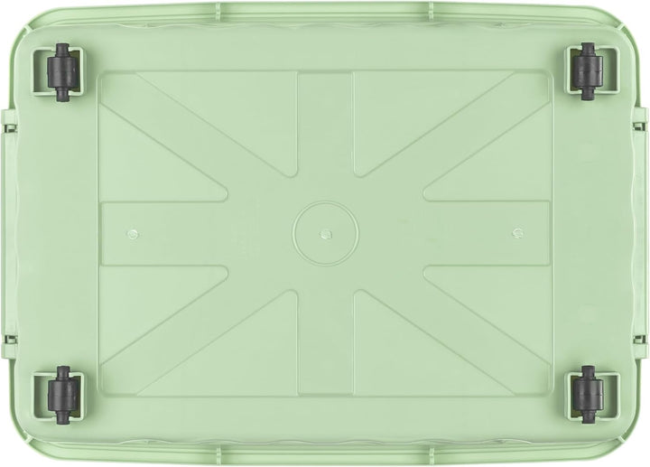 Cetomo 55 l x 4 Kunststoff-Aufbewahrungsbox, grün, Tragetasche, Organisationsbehälter mit robustem D
