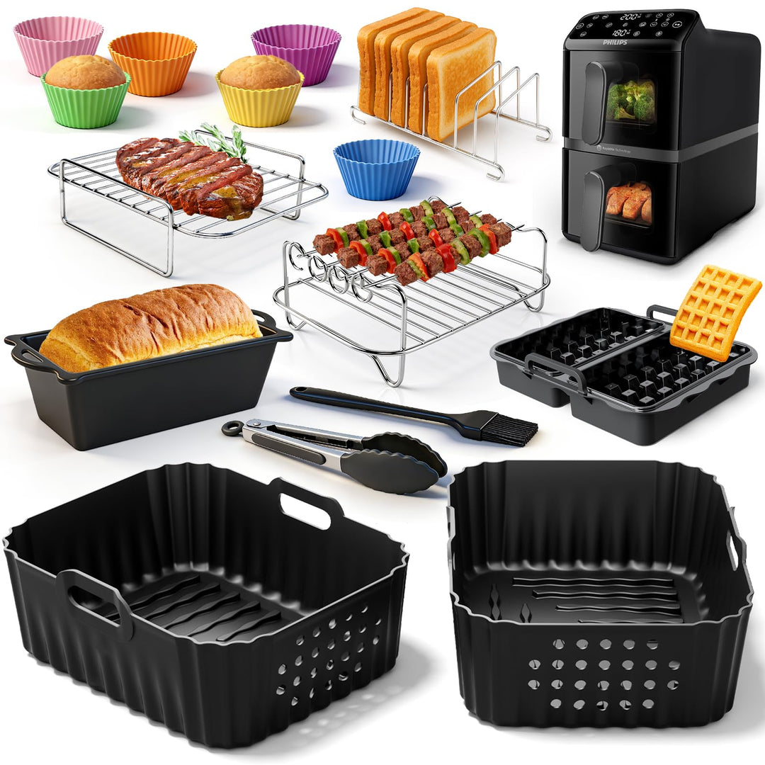 Heissluftfritteuse Zubehör für Philips Airfryer 4000 Series Stacked Dual Basket 10L, Airfryer Zubehö