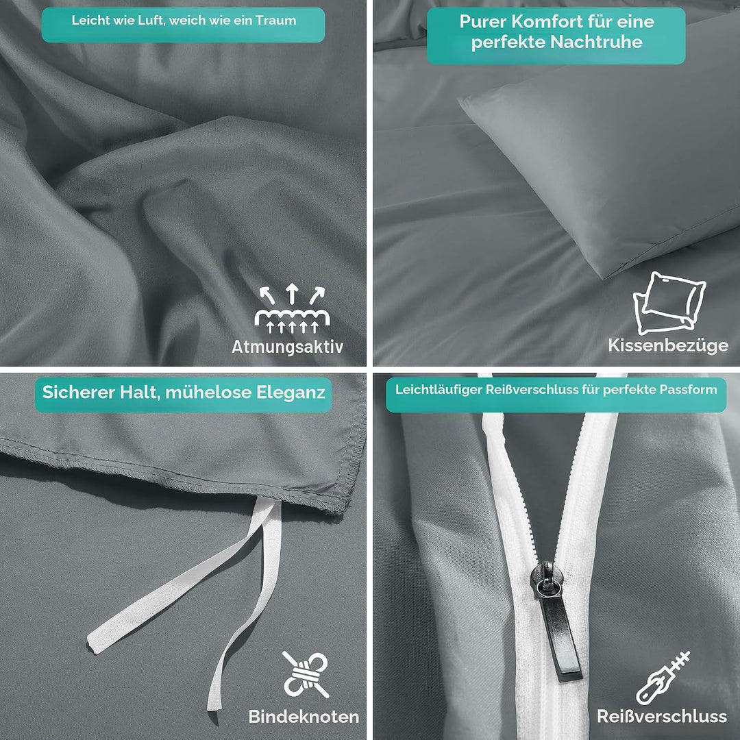 Utopia Bedding Leichtes Bettbezug-Set mit 50 x 65 cm Kissenbezügen, 200 x 220 cm, weiches Mikrofaser