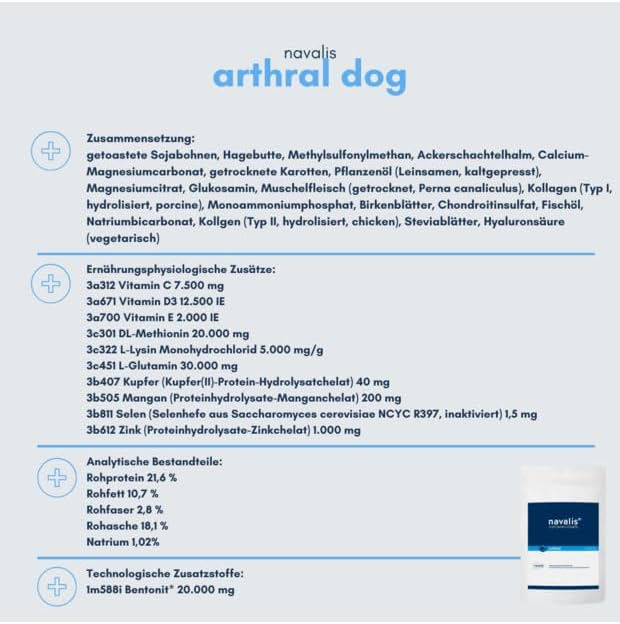 Navalis Arthral für gesunde Gelenke beim Hund - 600 g