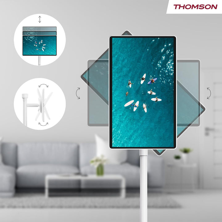 Thomson 27 Zoll (69 cm) Go Plus Pro, Tragbarer Full HD Android Smart TV mit Sprachsteuerung, Touchsc