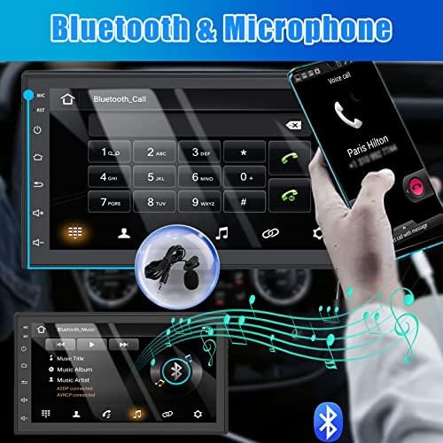 Android Autoradio GPS Navi 2 Din - Autoradio Bluetooth mit 7 Zoll HD Touchscreen Multimedia Radio mi