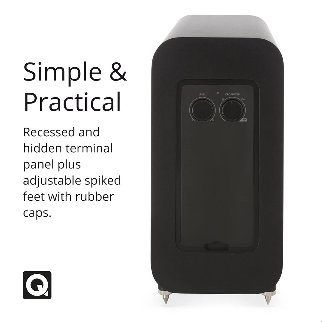Q Acoustics Aktiver Subwoofer 3060S Schwarz, Schwarz