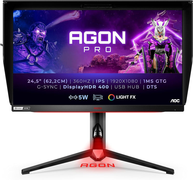 AOC Agon Pro AG254FG - 25 Zoll FHD Gaming Monitor, 360 Hz, 1ms, Gsync Ultimate (1920x1080, HDMI, Dis