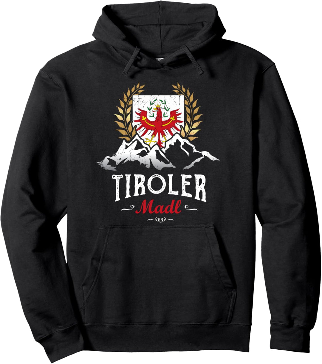 Tiroler Madl Tirol Berge Adler Wappen Lustiger Spruch Frauen Pullover Hoodie
