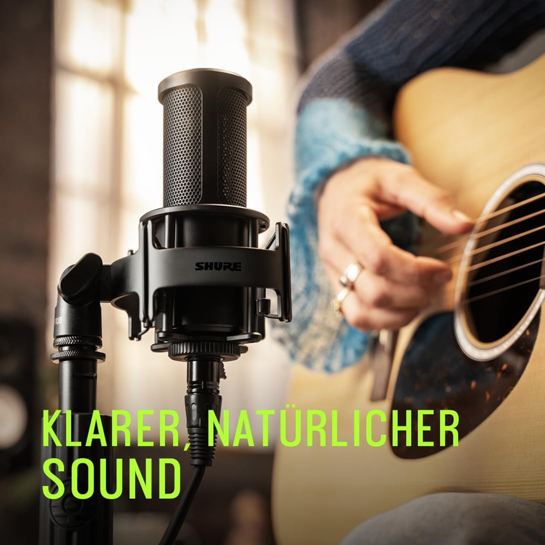 Shure SM4 Studio Mikrofon, XLR Heimstudio Kondensator Mikrofon Optimiert für sanfte Vocals bis zu La