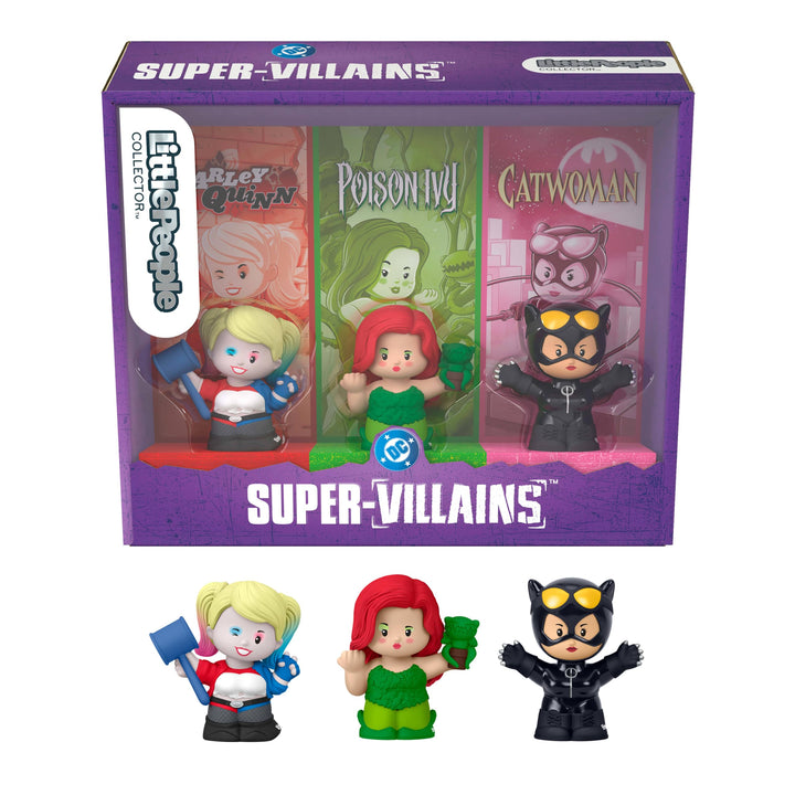 Little People Collector DC Superschurken Sondereditionsset für Fans von Comicbüchern, 3 Figuren in E