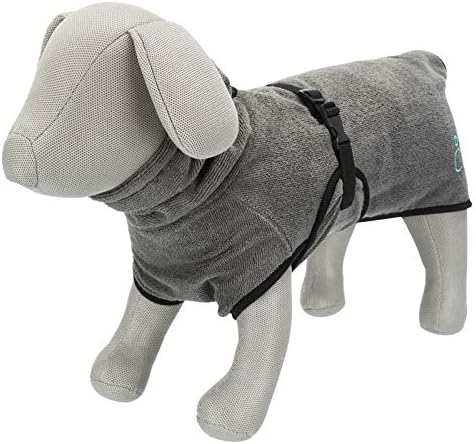 TRIXIE Hunde-Bademantel - XL - 70 cm, XL - Rückenlänge 75 cm mehrfarbig XL - Rückenlänge 75 cm