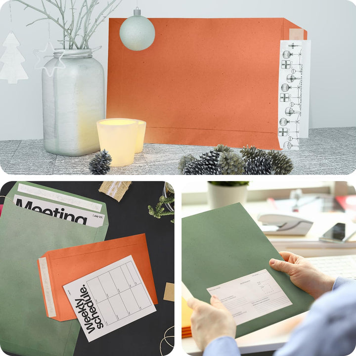 Netuno 500x Versandtasche DIN C5 Orange 162 x 229 mm 110g Design Eko Briefkuvert gross a5 Briefumsch