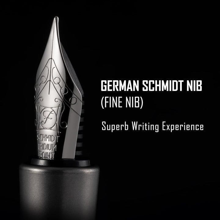 KeyUnity KP02 Füllfederhalter, feine Feder mit Tintenkonverter, Kalligraphiestift aus Titanlegierung