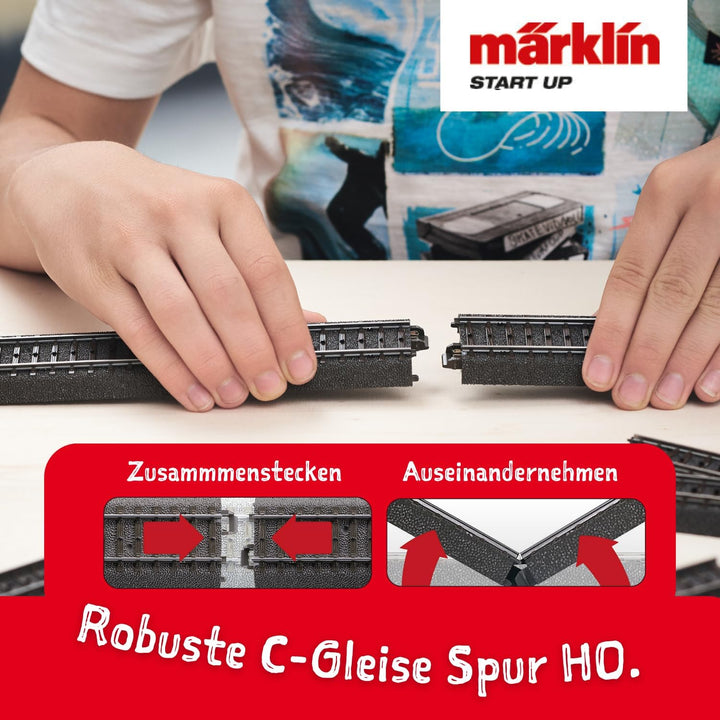 Märklin Start up 24902 - C-Gleis-Ergänzungspackung C2, Modelleisenbahn Spur H0, 53.29 x 33.19 x 10.1